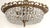 Mid-Century Modern Vintage Spanish Brass and Crystal Ceiling Lamp, 1950s For Sale - Image 3 of 14