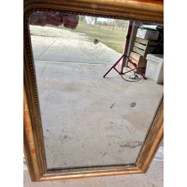 Late 19th Century French Louis Philippe Giltwood Wall Mirror For Sale - Image 9 of 12