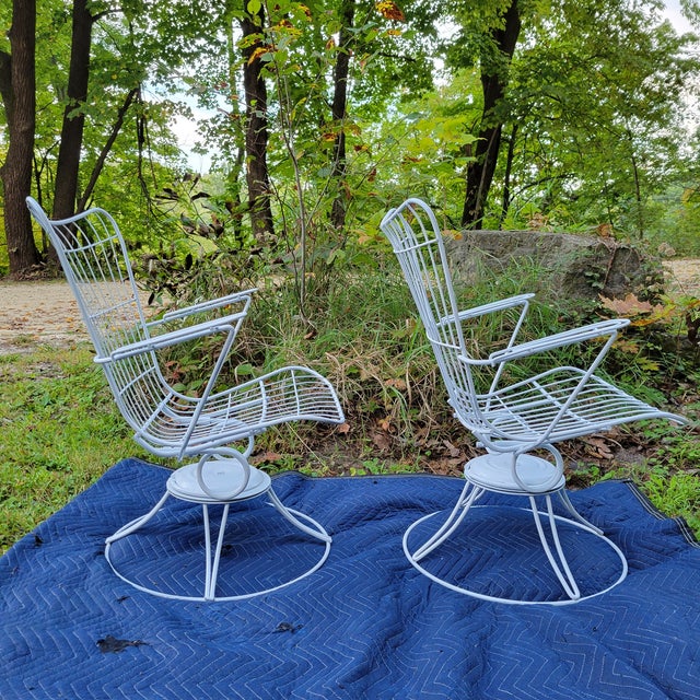 1960s Vintage Homecrest 1960s Swivel Rocker Chairs, Attributed - Set of 2 For Sale - Image 5 of 6