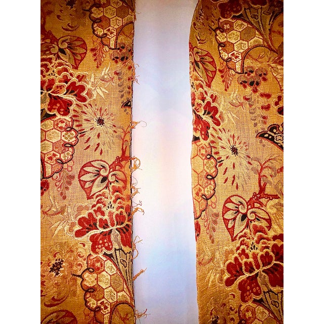 Goldenrod Set Antique French Woven Panels For Sale - Image 8 of 12