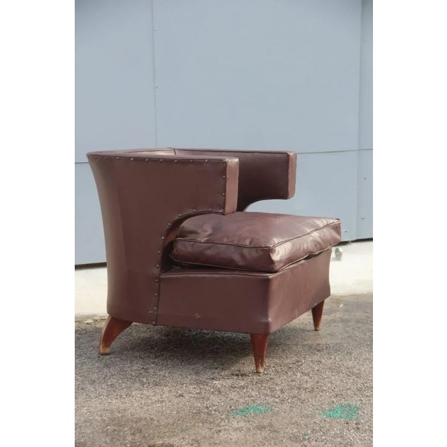 Set of Italian Armchairs with Wooden Feet, 1930s For Sale - Image 13 of 15
