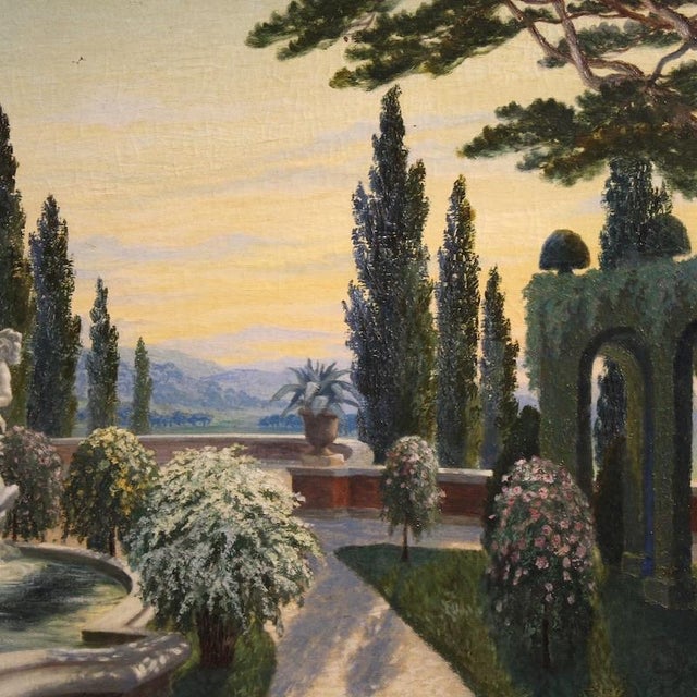 Italian Artist, Landscape, Early 20th Century, Oil on Canvas For Sale - Image 9 of 17