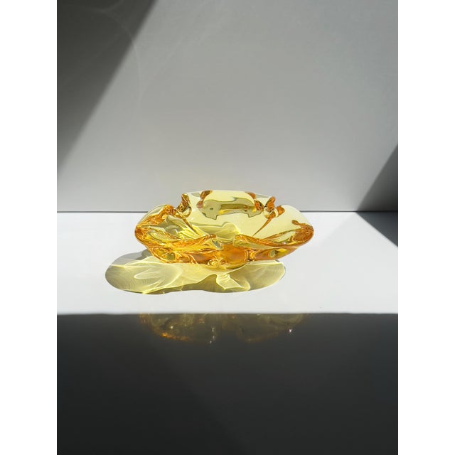 1960s Mid-Century Modern Murano Ashtray in Yellow, 1960s For Sale - Image 5 of 6