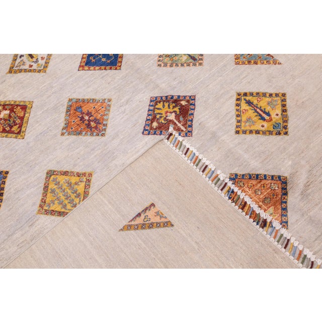 Textile Gabbeh Rug 6'8'' X 9'7'' For Sale - Image 7 of 10