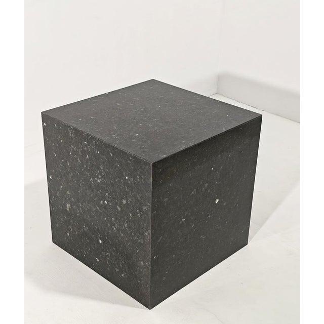 Stone Italian Black Granite Marble Sculpture Display Table by Massimo Papiri for Appia Antica Roma, 1970s For Sale - Image 7 of 10