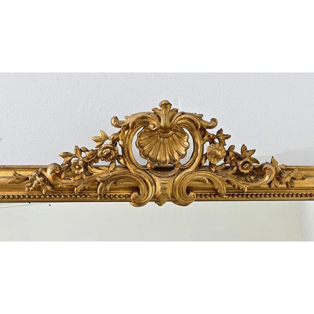 French 19th Century Louis Philippe Gilt Mantel Mirror For Sale - Image 11 of 11