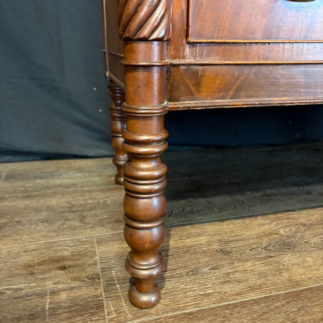 Traditional Antique Sheraton Mahogany Cookie Corner Four Drawer Chest Commode For Sale - Image 3 of 14