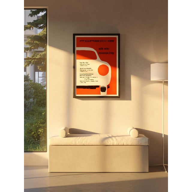Original Porsche Poster by Strenger, 1972 For Sale - Image 6 of 11