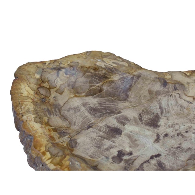 Stone Late 20th Century Carved Solid Stone Bowl With Natural Irregular Shape Accent Dish For Sale - Image 7 of 10