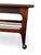Mid-Century Danish Style Teak Slatted Rolling Cart For Sale - Image 4 of 4