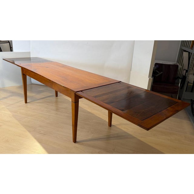 Wood French Biedermeier Table in Cherry Wood, 1820 For Sale - Image 7 of 18