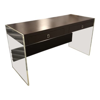 Vintage Mid-Century Modern Lucite and Laminate Desk For Sale