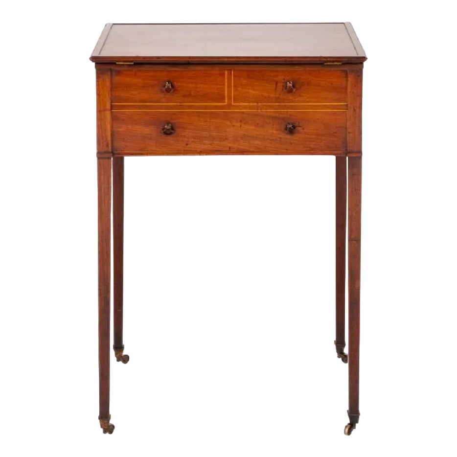 Antique Regency Reading Side Table in Mahogany, 1800s | Chairish