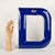 Enamelled letter from the original sign in a simple font. The front of the letter is slightly curved to give a plastic...