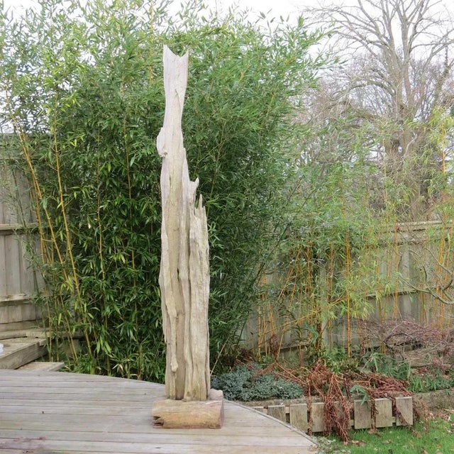 Large Wooden Brutalist Garden Sculpture For Sale - Image 13 of 13