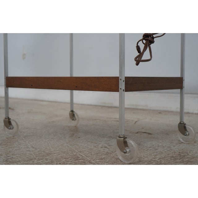 Brown Salton Hotable Serving Cart W. Glass Top For Sale - Image 8 of 16