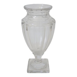 12"h Urn Vase 1940s Baccarat Style For Sale