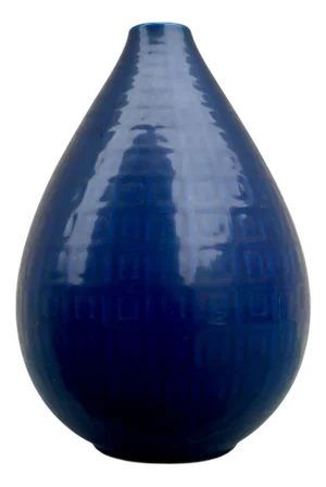 Blue Glazed Marselis Vase by Nils Thorsson for Aluminia, 1950s