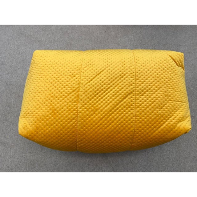 Set of Vintage Armchair and Ottoman in Yellow Brigantin from Ligne Roset For Sale - Image 13 of 18