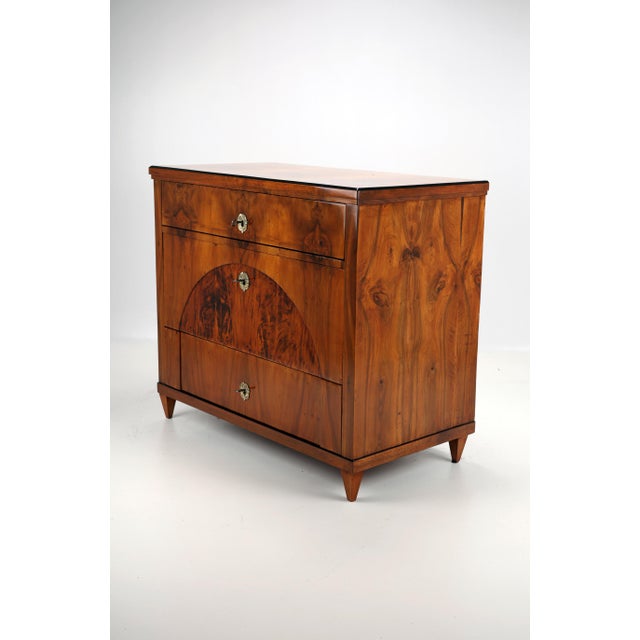 Biedermeier Chest of Drawers in Walnut, 1820s For Sale - Image 12 of 18
