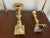 Metal Vintage Heavy Solid Brass Candlesticks - a Pair For Sale - Image 7 of 9
