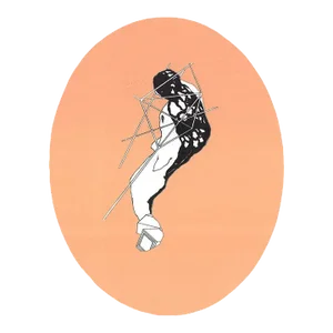1969 Alain Le Yaouanc 'Study on Calamine' Surrealism Orange,White,Black Lithograph