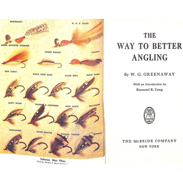 GREENAWAY, W.G. [214] pp. The McBride Company 1954 8 1/4" x 5 3/4" Colour frontispiece of Salmon Wet Flies Primarily dry...