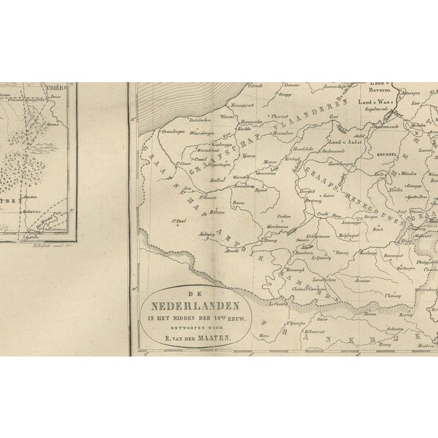 Historical Map of the Netherlands, 1876 For Sale - Image 3 of 9