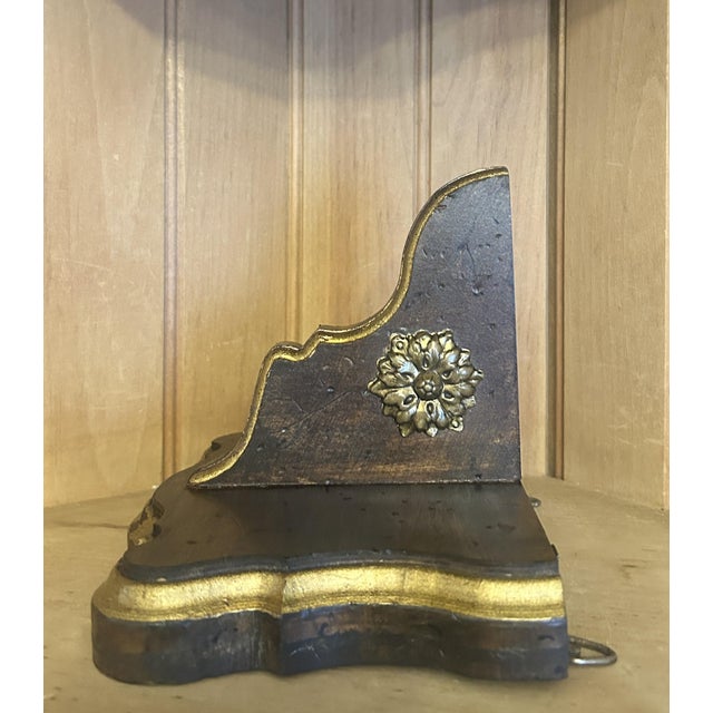 Vintage Carved Wood Wall Shelves: Set of 2, Gold Detail For Sale - Image 4 of 8