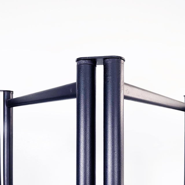 Modern Italian Black Metal and Tempered Glass Bookcase, 1990s For Sale - Image 9 of 18