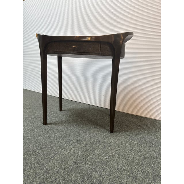 Art Deco R & Y Augousti Black Shagreen Side Table For Sale - Image 3 of 11
