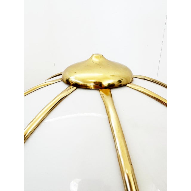 Gabriella Crespi Large "Fungo" Suspension Lamp, Brass, Acrylic, Italy 1970s For Sale - Image 13 of 18