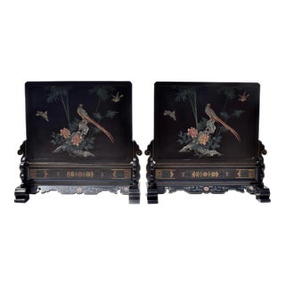 Chinoiserie Wood Screen Room Dividers, Pair For Sale
