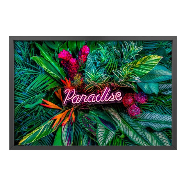 Paradise by Javiera Estrada Print with Black Frame - 24 X 36 For Sale