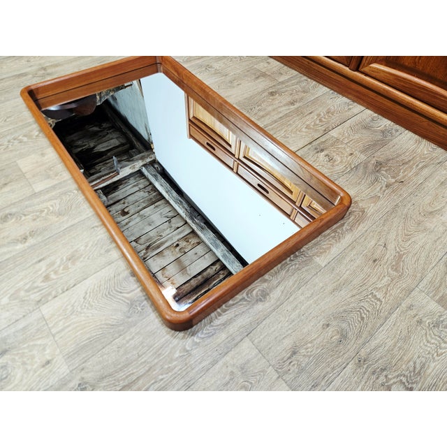 Wood Danish No. 206 Wall Mirror in Teak by Aksel Kjersgaard for Holstebro Møbelfabrik, 1960s For Sale - Image 7 of 11