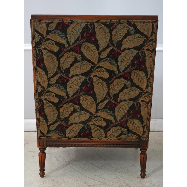 Sherrill Furniture Pair of Sherrill French Louis XVI Style Upholstered Bergere Chairs For Sale - Image 4 of 18