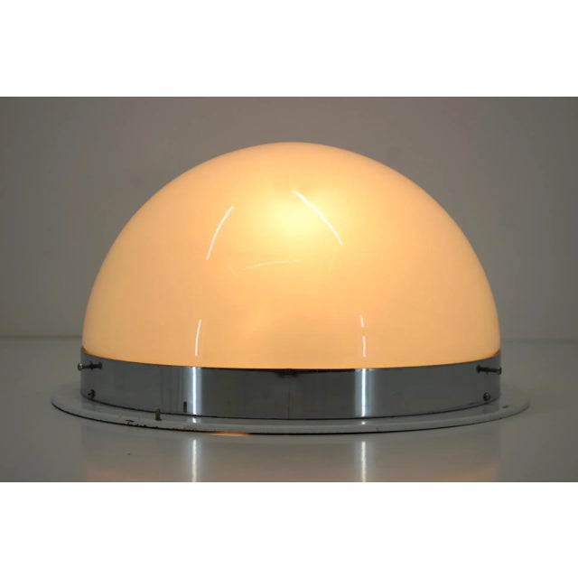 Large Bauhaus Chrome Ceiling Lamp from ESC Zukov, 1940s For Sale - Image 4 of 8