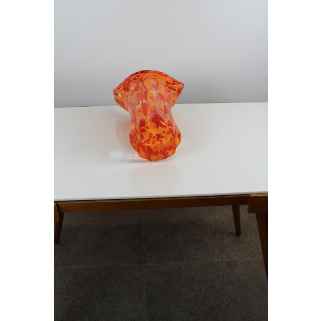 Ruby Glass Orange Vase, 1960s, in Flawless conditions. Designed 1960 to 1969