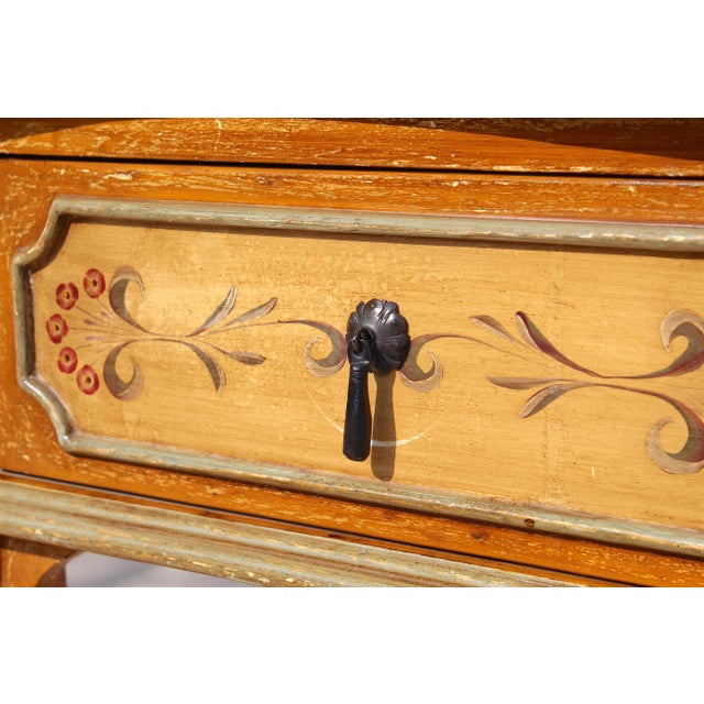 Italian Florentine Style Paint-Decorated Console Table For Sale - Image 10 of 14
