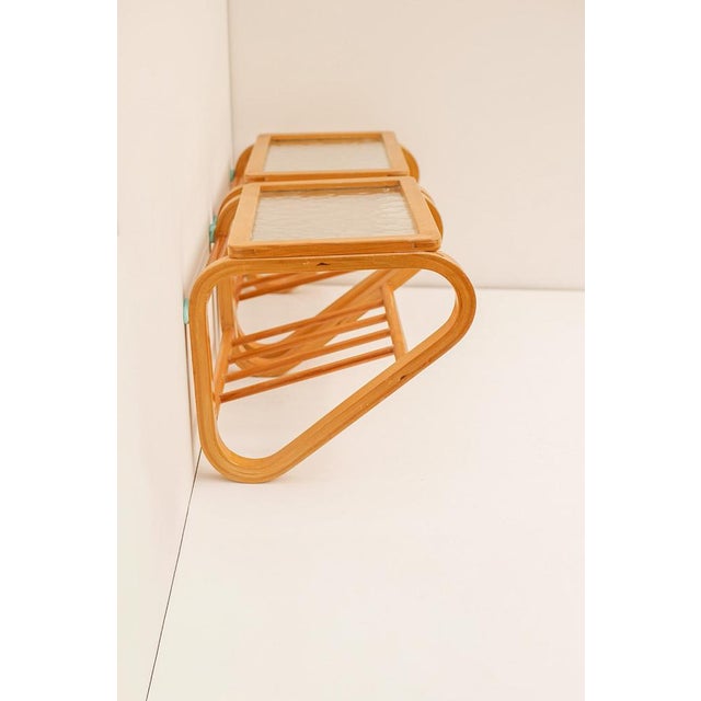 Scandinavian Bentwood and Glass Bedside Tables from Gemla, 1920s, Set of 2 For Sale - Image 4 of 16