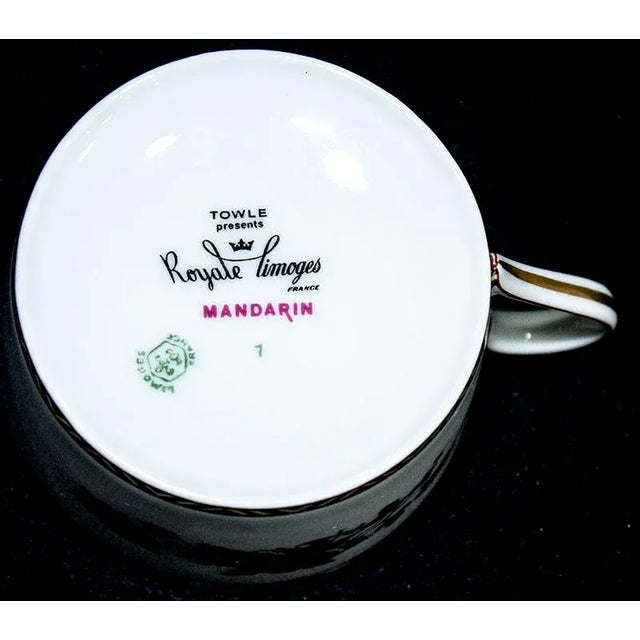 Ceramic 1960s Royal Limoges Mandarin Pattern China Service for 4 - 16pcs For Sale - Image 7 of 8
