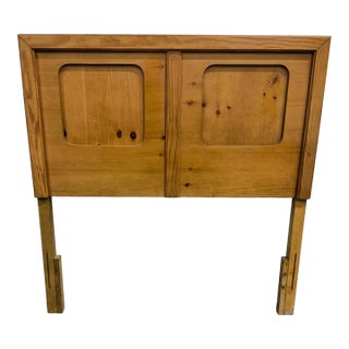 Vintage Full or Queen Size Convertible 1970s Rustic Modern Headboard For Sale