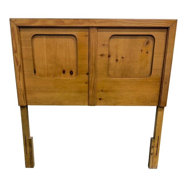 Vintage Full or Queen Size Convertible 1970s Rustic Modern Headboard For Sale