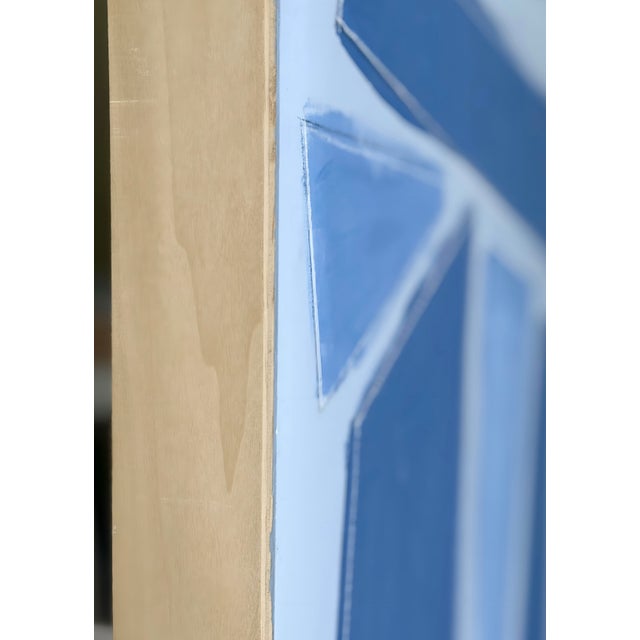 Abstract original painting on gallery depth birch panel by Charleston contemporary artist Haley Mathewes.