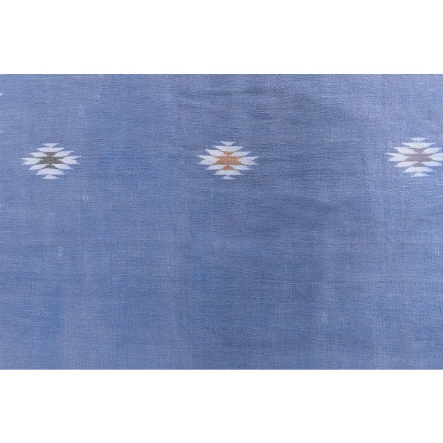 Doris Leslie Blau Mid-Century Indian Dhurrie Lavender Flatweave Cotton Rug For Sale In New York - Image 6 of 8