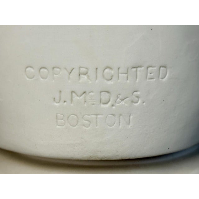 Ceramic Rare EXTRA LARGE Antique Parian CHARLES SUMNER Bisque Portrait Bust Statue For Sale - Image 7 of 18