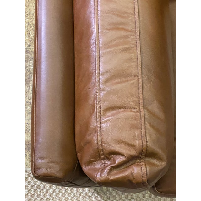 Cinnamon Timothy Oulton Rider Leather Modern 3 Seat Sofa For Sale - Image 8 of 13