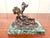 Art Nouveau Pair of Vintage Bronze Belle Époque Style Bacchic Putti Bookends on Verde Marble, in the Manner of Auguste Moreau For Sale - Image 3 of 12