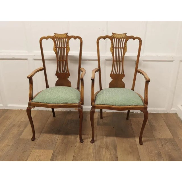 Set of Edwardian Upholstered Armchairs, 1890s For Sale - Image 11 of 11