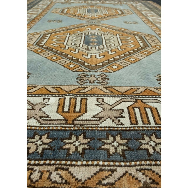 Turkish Vintage Rug 4'5" x 6'2" #16074 For Sale In Houston - Image 6 of 8